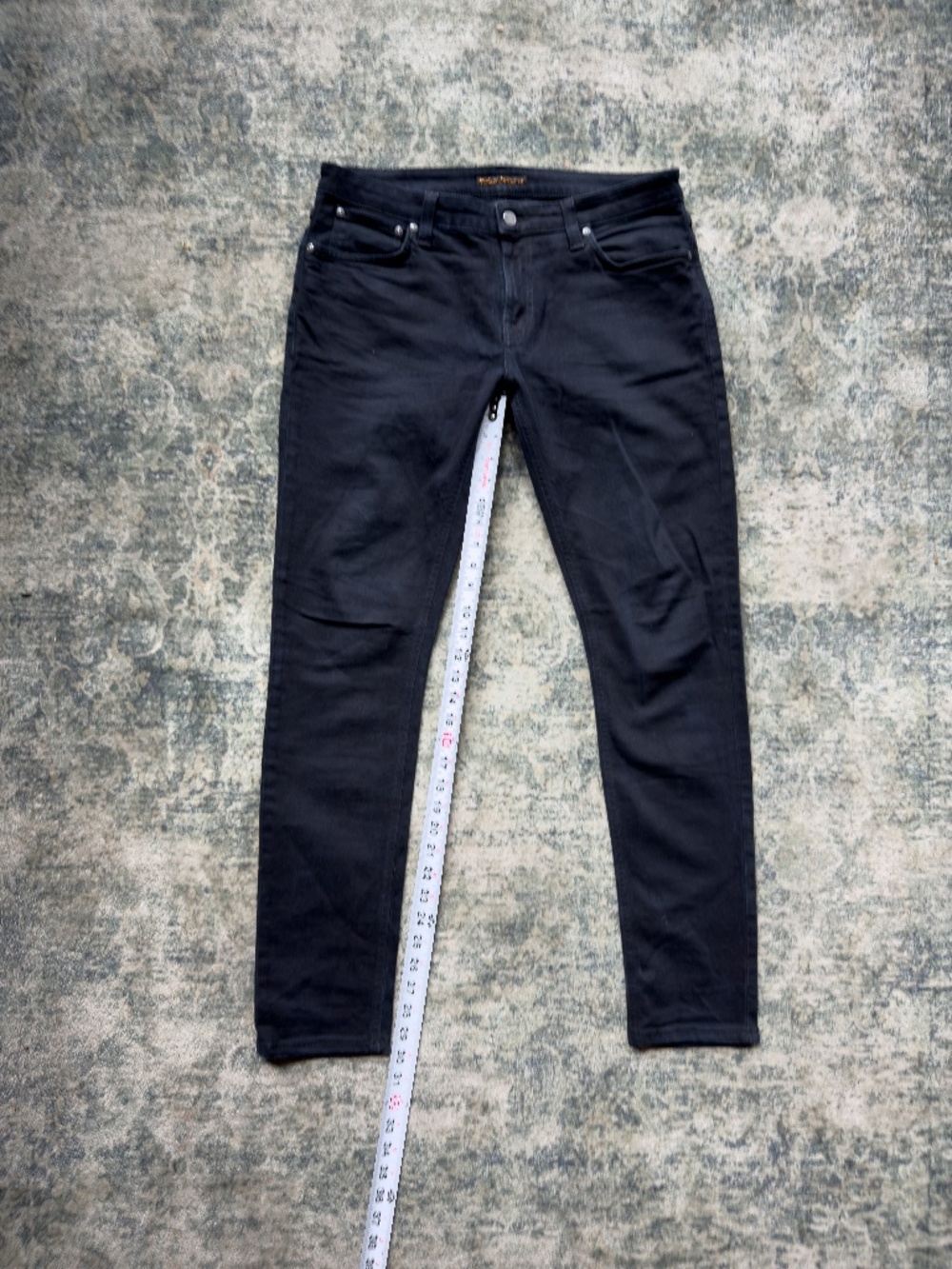 Nudie Jeans Men's Black Slim Stretch Jeans W34 L34, Made in Italy